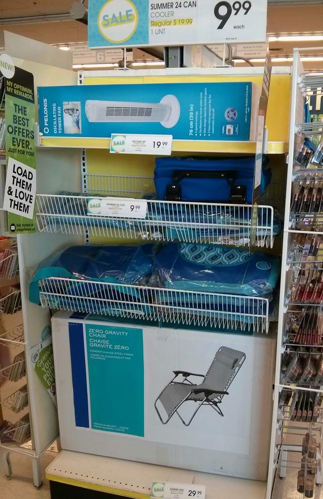 Shoppers Drug Mart部分店面夏日清仓，室外家具、室外用品、BBQ、装饰品及风扇半价处理