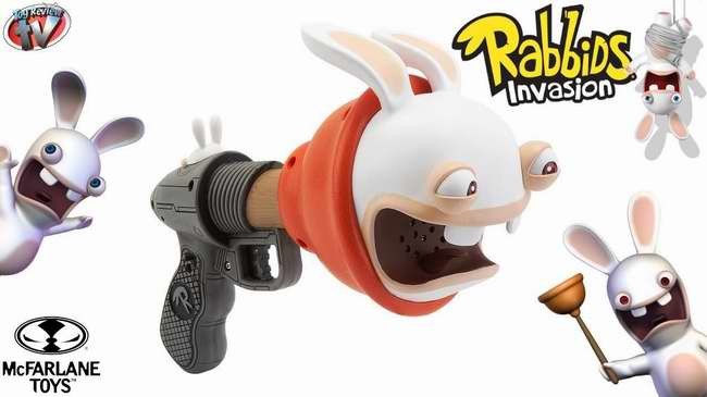 RABBIDS SUPER PLUNGER BLASTER 2 疯狂的兔子整蛊玩具手枪