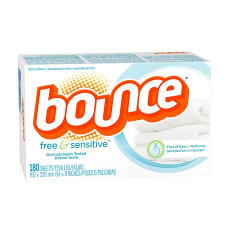 Bounce Free & Sensitive Fabric Softener Sheets抗过敏防静电柔顺香衣纸180张（烘干机用）