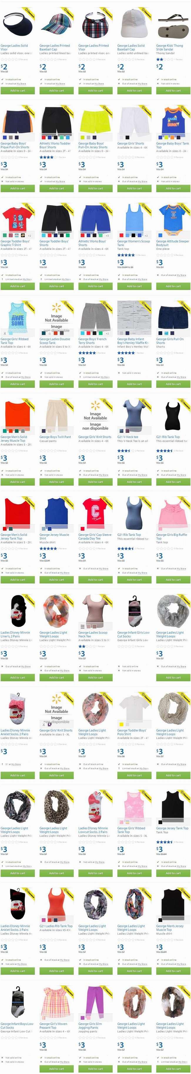 Walmart新增多款服饰、围巾、帽子等清仓销售