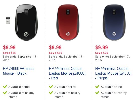 3款HP Z4000 Wireless Mouse 无线鼠标9.99元特卖