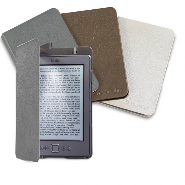 VERBATIM 98080 KINDLE(R) FOLIO CASE 珍珠白Kindle Fire平板保护套，带led灯0.01元清仓