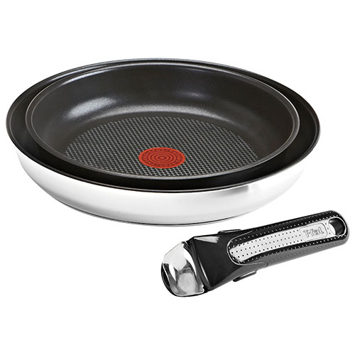 T-Fal Ingenio 3-Piece Fry Pan Set (L926G354)不锈钢不粘底煎锅套装