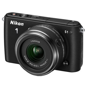 开箱品NIKON 1 S1 SYSTEM 10.1MP CAMERA - BLACK - OPEN BOX微单相机