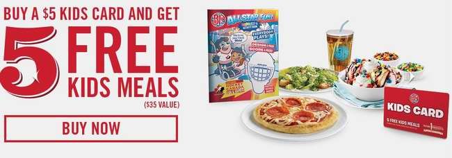 Boston Pizza 捐款5元送价值35元5次儿童餐