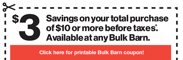 Bulk Barn 零食干货店满10元优惠3元
