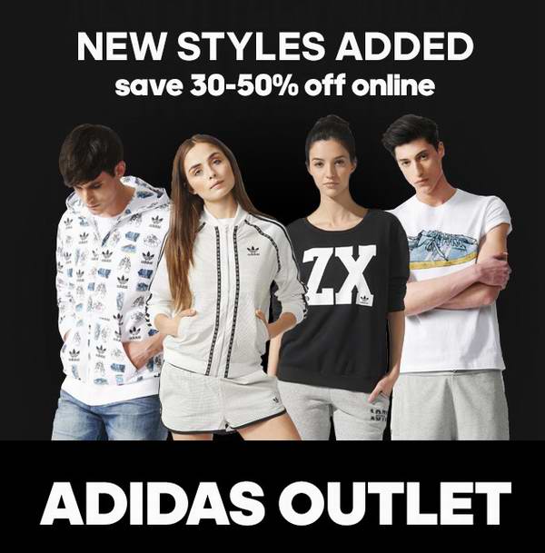 Adidas Outlet清仓区新增货品，700余款鞋子、服饰等5折起特卖