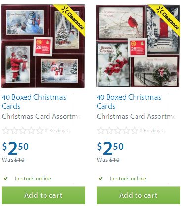 两款40 Boxed Christmas Cards圣诞卡2.5元清仓