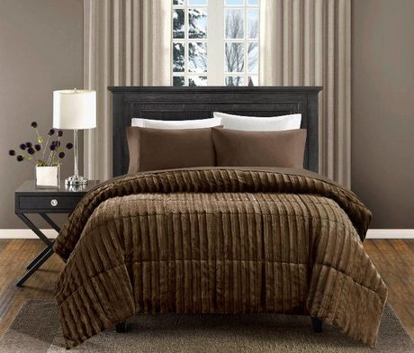 King Faux Fur Comforter- Brown 人造毛被 40元清仓
