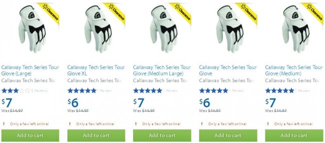 Callaway Tech Series Tour Glove 高尔夫球手套6-7元清仓