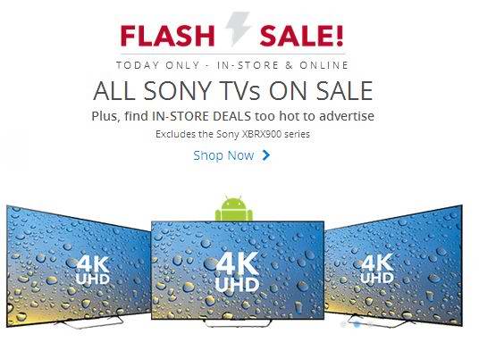 Sony电视及家庭影院系统等，最高可省1000元，仅限今日！