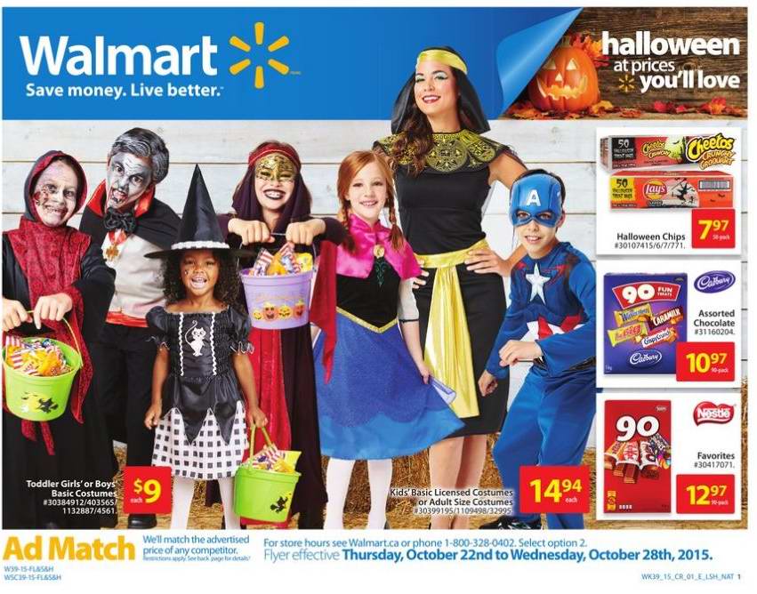 Walmart超市本周（2015.10.22-2015.10.28）打折海报