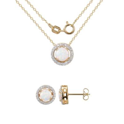 Necklace and Earring Set纯银镀金项链耳环套装19.99特卖！