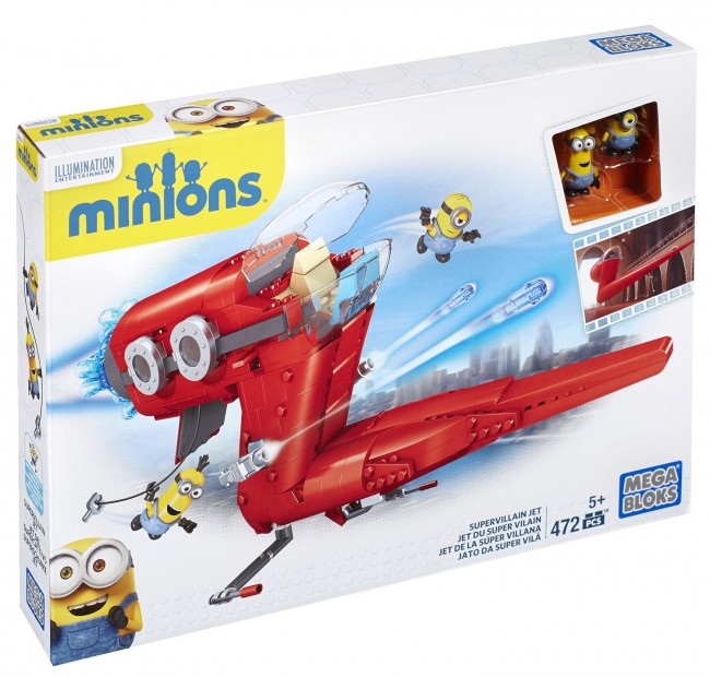 Mega Bloks Minions Supervillain Jet Building Set积木套装(495pcs) 24.99元特卖