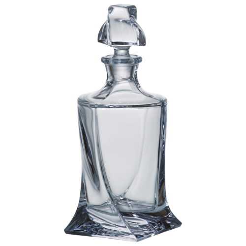 Bohemia Quadro Crystal Whiskey Decanter捷克波西米亚无铅水晶威士忌洋酒酒瓶仅售14.94元