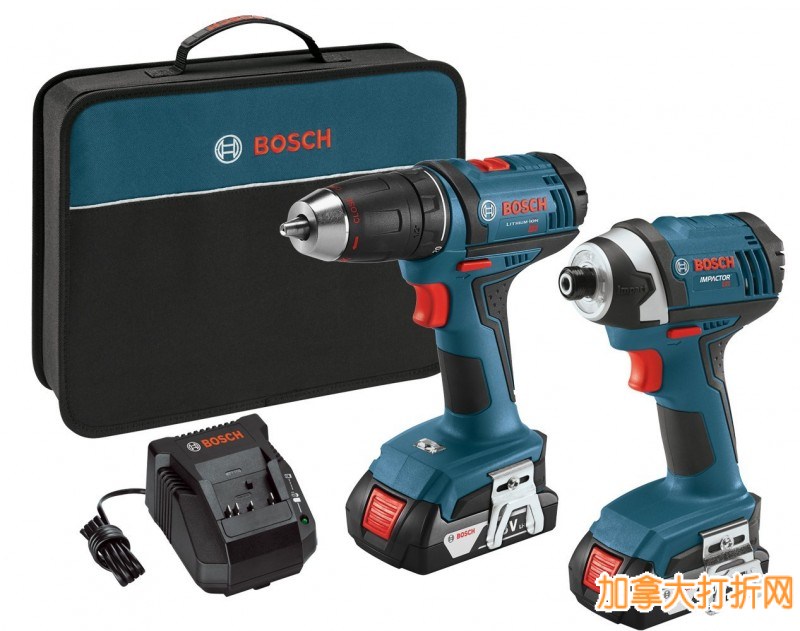 Bosch CLPK26-181 18-Volt 2-Tool 博世手持电专工具套装特卖169.99元，原价475元，包邮