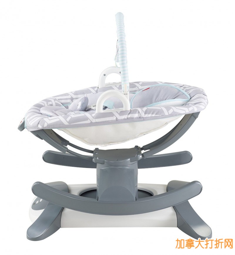 又降价了！Fisher-Price费雪4合1 摇滚滑翔安抚奶嘴集一体的婴儿摇篮63.99元特卖，原价159.99元
