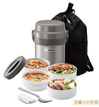 Zojirushi SL-JAE14  象印不锈钢便当盒现价49.99元，原价73.92元，包邮