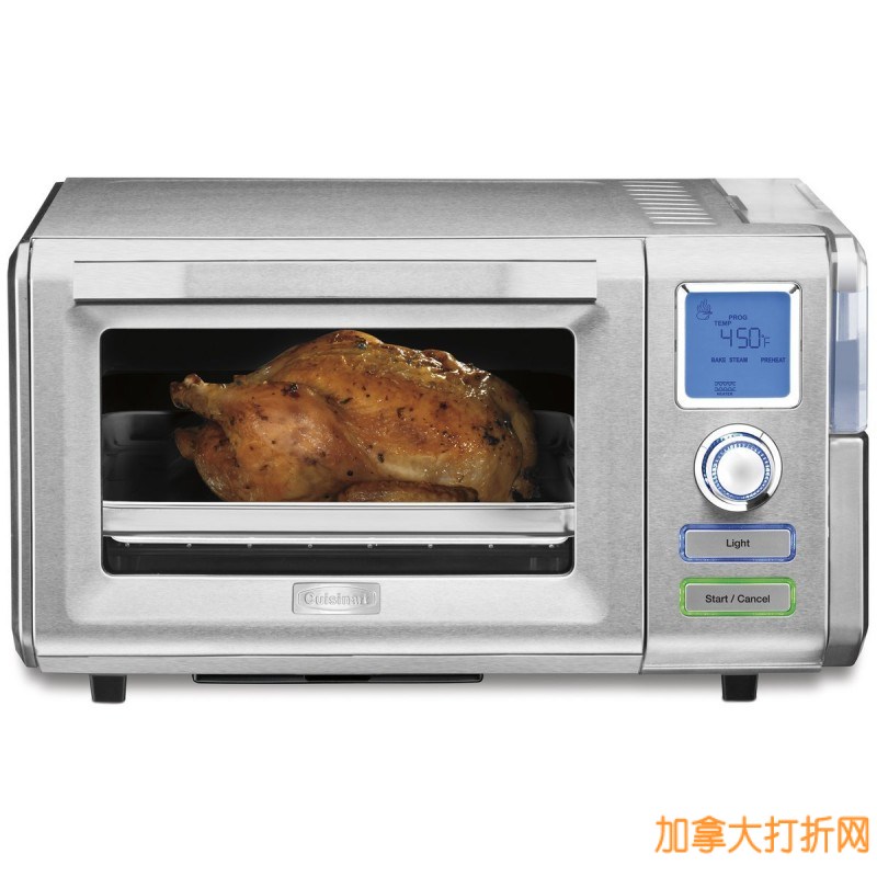  Cuisinart Steam Oven 银色蒸汽小烤箱特价199.99元，原价299.99元，包邮