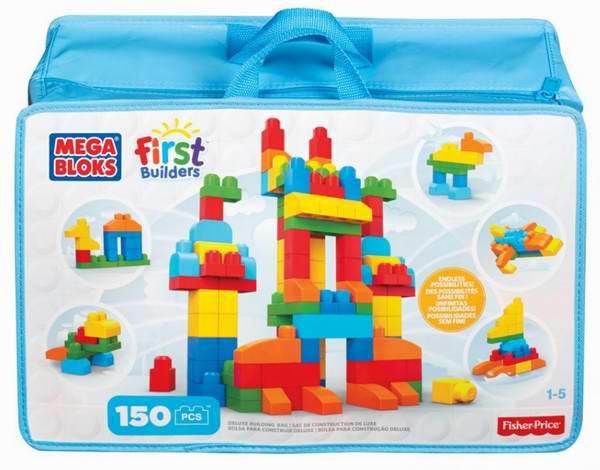 Mega Bloks® First Builders™ Deluxe Building Bag 积木套装（150pcs）14.49元特卖