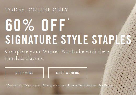 Abercrombie & Fitch 指定款服饰全部4折特卖，额外再打8.5折，折后仅3.4折，仅限今日！