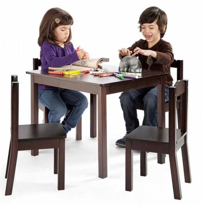 价格已恢复。TOT TUTORS® Kid-Sized Table with 4 Chairs Sets 儿童桌椅5件套标价出错，29.98元特卖，还可再降10元！