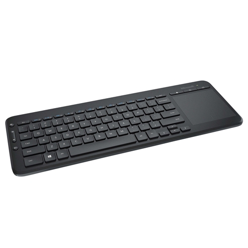 遥控智能电视家庭影院，客厅也能用！Microsoft All-in-One Media Keyboard 多媒体无线防水键盘，摆脱鼠标带触控板