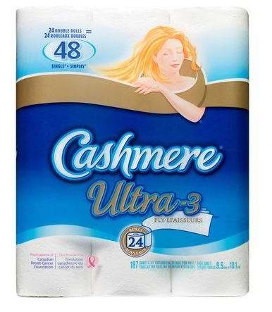 Walmart特价销售 Cashmere Ultra 3 Ply Double Roll 24's 3层卷筒纸7.93元，原价18.88元