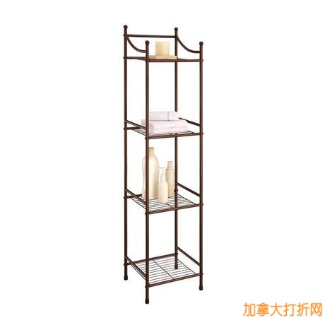 4 Tier Shelf - Oil Rub Bronze 4层不锈钢储物架26元清仓