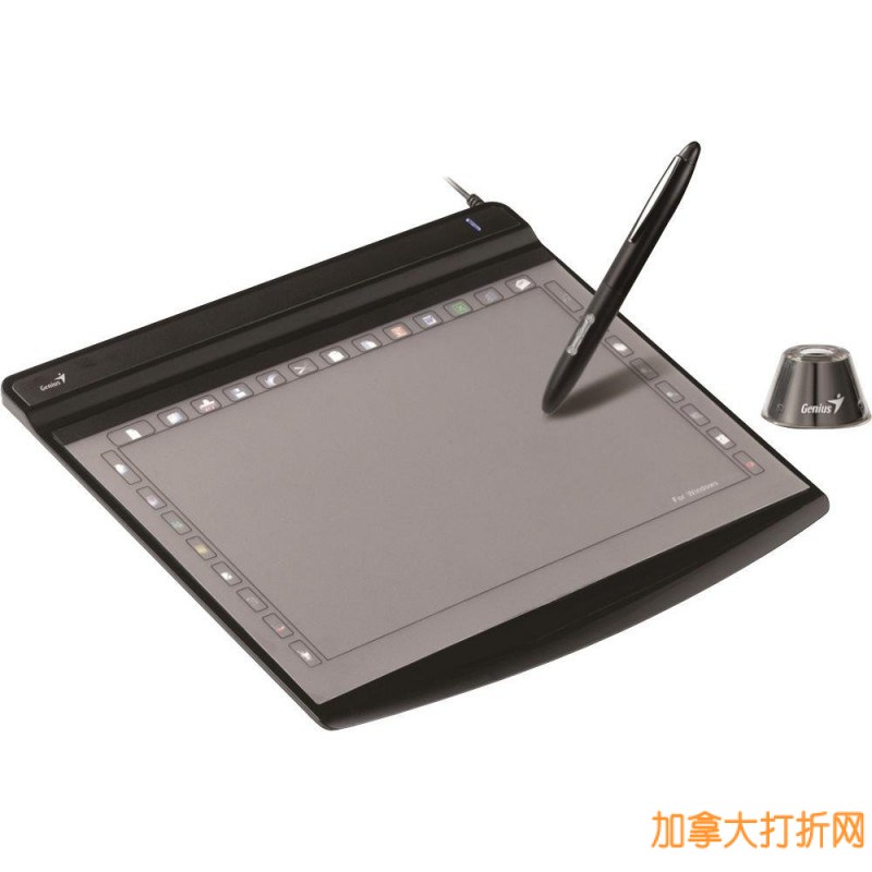 Genius EasyPen M610X超薄电脑绘图板0.8折12元清仓，除手写功能外，还可作为专业绘画的入门设备