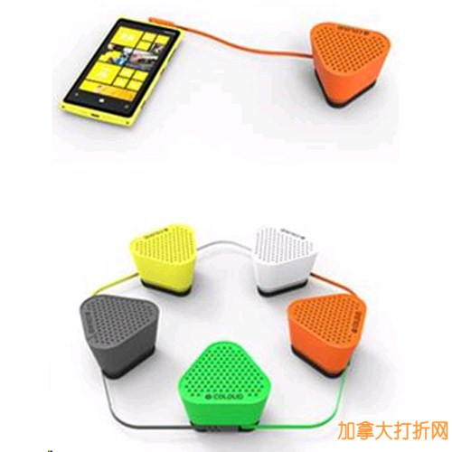 小音箱大音量，还可菊花链！Nokia Coloud Bang Wired Speaker MD-1C 便携式扬声器4.99元清仓了！3色可选！内置锂电！