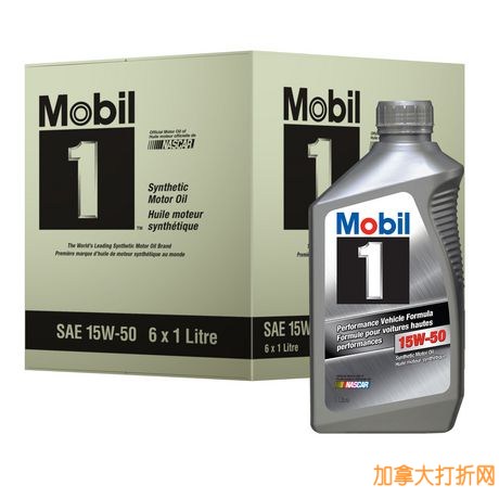 Walmart多款Mobil 1 6x1升装机油全部4.9折37.88元特卖！