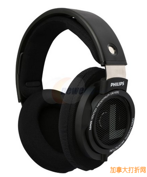 仅今天特卖！Philips SHP9500 Over-Ear Headphones 飞利浦黑色头戴式耳机64.99元，原价119.99元