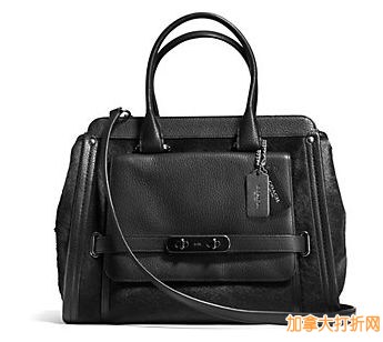 COACH  Swagger Frame Satchel in Haircalf 两用手提包6.4折1051.87元特卖，原价1650元，包邮