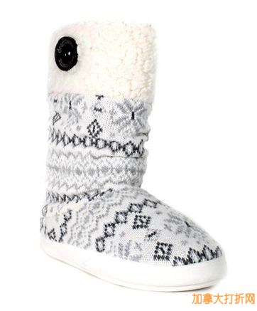 DEARFOAM Sweater-Knit Bootie Slippers毛线编织靴子特价24元，原价50元
