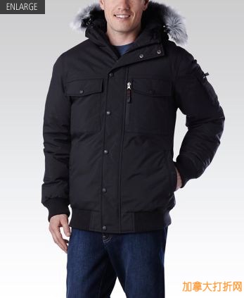 FarWest Hooded Premium Down Bomber Jacket冬季外套141元特卖，原价299.9元