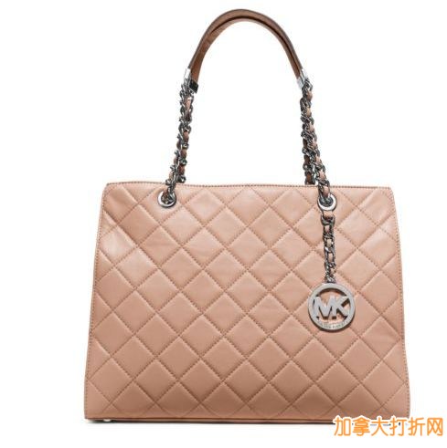  Michael Kors Susannah女士菱格链条大托特包手提/单肩包5.6折223.2元特卖，原价398元，包邮