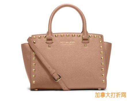 Michael Kors Selma中号金铆钉耳朵包特价199.2元，原价348元，包邮