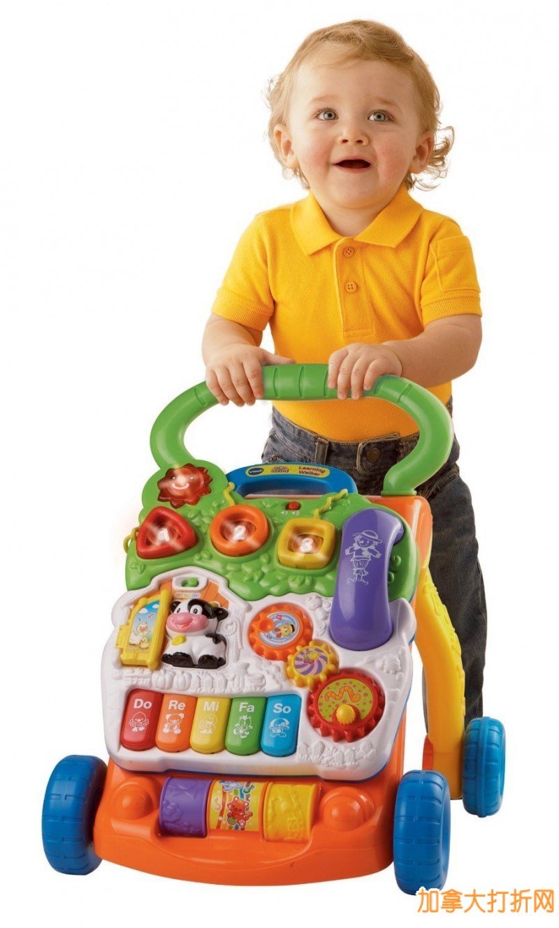  VTech Sit-to-Stand Learning Walker伟易达多功能音乐儿童车特价32.51元，原价：49.99元，包邮