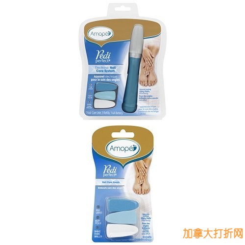 Amope Pedi 电子指甲护理器和补充包特价29.99元，原价69.99元，包邮