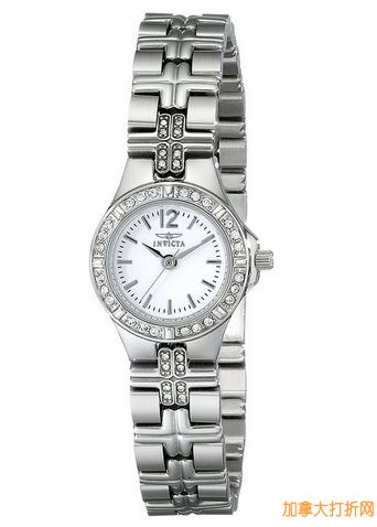 英弗他 Invicta Women's 0126 II 镶嵌水晶女士腕表特价98元，原价995元，包邮