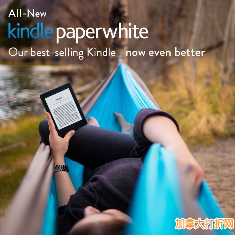  不伤眼看书神器！Kindle 6寸 Paperwhite 高分辨率带背光电子书阅读器119.99元包邮！