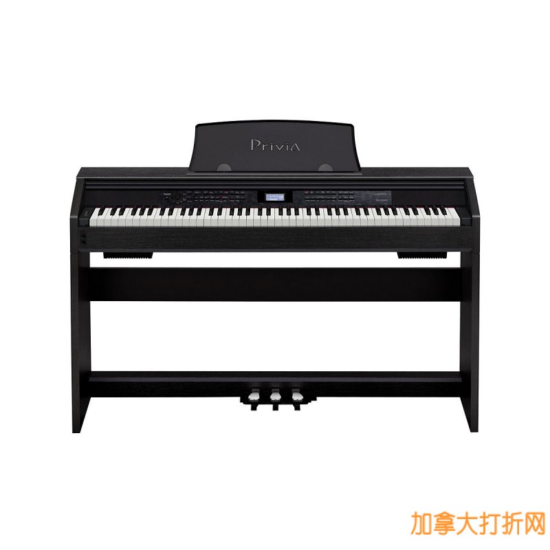 拥有三角钢琴完美音质！Casio卡西欧PX780BK 88键电钢琴经典黑色款立减749元，仅售949.99元包邮！