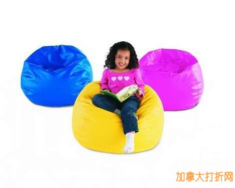 评价超好！Junior Bean Bag Chair 儿童懒人沙发豆袋椅19.99元限时特卖，黄橙两色可选，仅限今日！