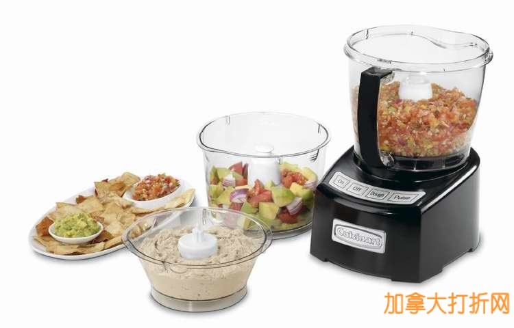 打粉、打汁、切丝、切块、揉面、做冰沙！Cuisinart FP-14BKC 14量杯多功能食物料理机5.2折209.99元限时特卖！