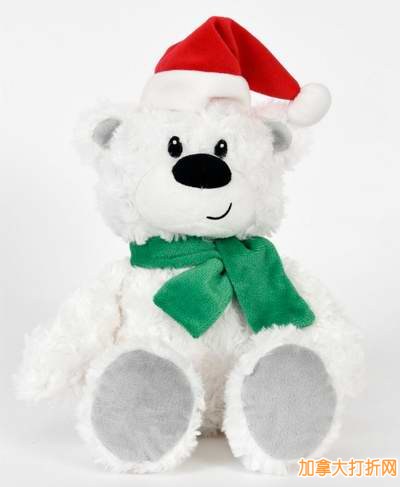 Baby's First by Nemcor Christmas Plush (38cm) 白色圣诞熊布艺玩偶3.3折3.74元特卖并包邮