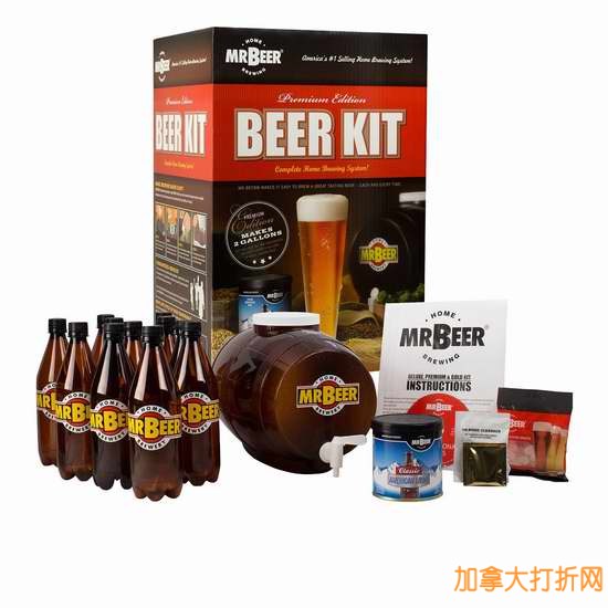 体验酿酒乐趣！Mr. Beer家庭啤酒酿制套装68.99元