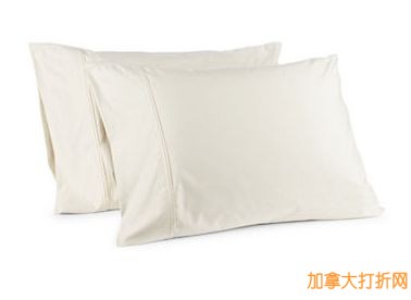 GLUCKSTEINHOME 650 Thread Count Egyptian Cotton Double Pleat Pillow Cases 纯棉枕套两件套13.49元清仓，两色可选！