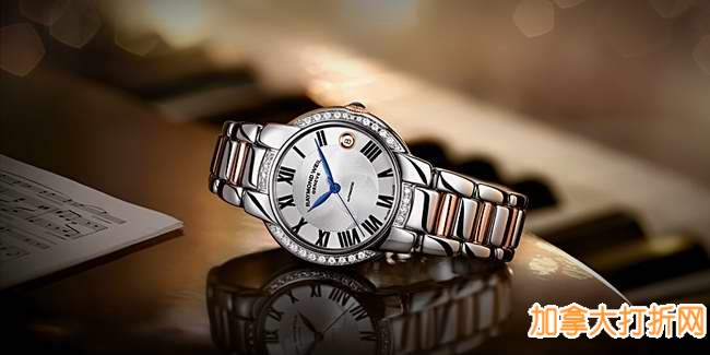 低调奢华，增添女性魅力！Raymond Weil 蕾蒙威 JASMINE 佳茗系列 5229-S5S-01659 女式防水镶钻腕表2.4折954.99元限量特卖！