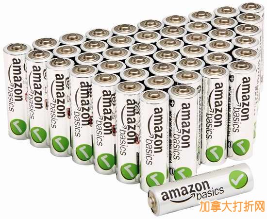 4款AmazonBasics AA/AAA Alkaline碱性电池及可充电镍氢电池8.07元起限时特卖！